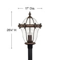 thumbnail image 5 of 3 Light Extra Large Outdoor Post or Pier Mount Lantern Traditional-Glam Style 17 inch Wide By 26.25 inch High-Copper Bronze Finish Bailey Street Home, 5 of 7
