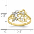 thumbnail image 4 of 10K Yellow Gold & Rhodium Cz Angel With Hearts Ring (Size 6) Made In United States 10c1285, 4 of 6