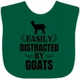 thumbnail image 3 of Inktastic Easily Distracted by Goats Boys or Girls Baby Bib, 3 of 4