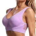 thumbnail image 2 of Gkeoshab Bras for Women 3PC Seamless Bras Women Soft Jelly Push Up Wireless Bra Supportive V Neck No Underwire Comfort Tshirt Bralettes Jelly Bras for Women, 2 of 4