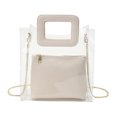 thumbnail image 2 of Bolsa bandolera de PVC de mujer de gran capacidad para el ocio diario (Blanco) Ndcxsfigh Para Estrenar, 2 of 9