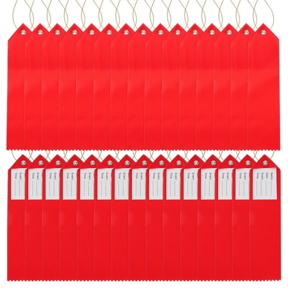 Uxcell 50Pcs Award Ribbons, 8" x 2" Blank Badge Ribbons with Rope for Competition Sports 1st 2nd 3rd Place, Red