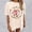 Beige, variant on Graphic Tennis Tees for Women Women’s T-Shirts Oversized Graphic Tops for Casual Everyday Wear Blend Tee with Prints Comfortable Fit White 3XL