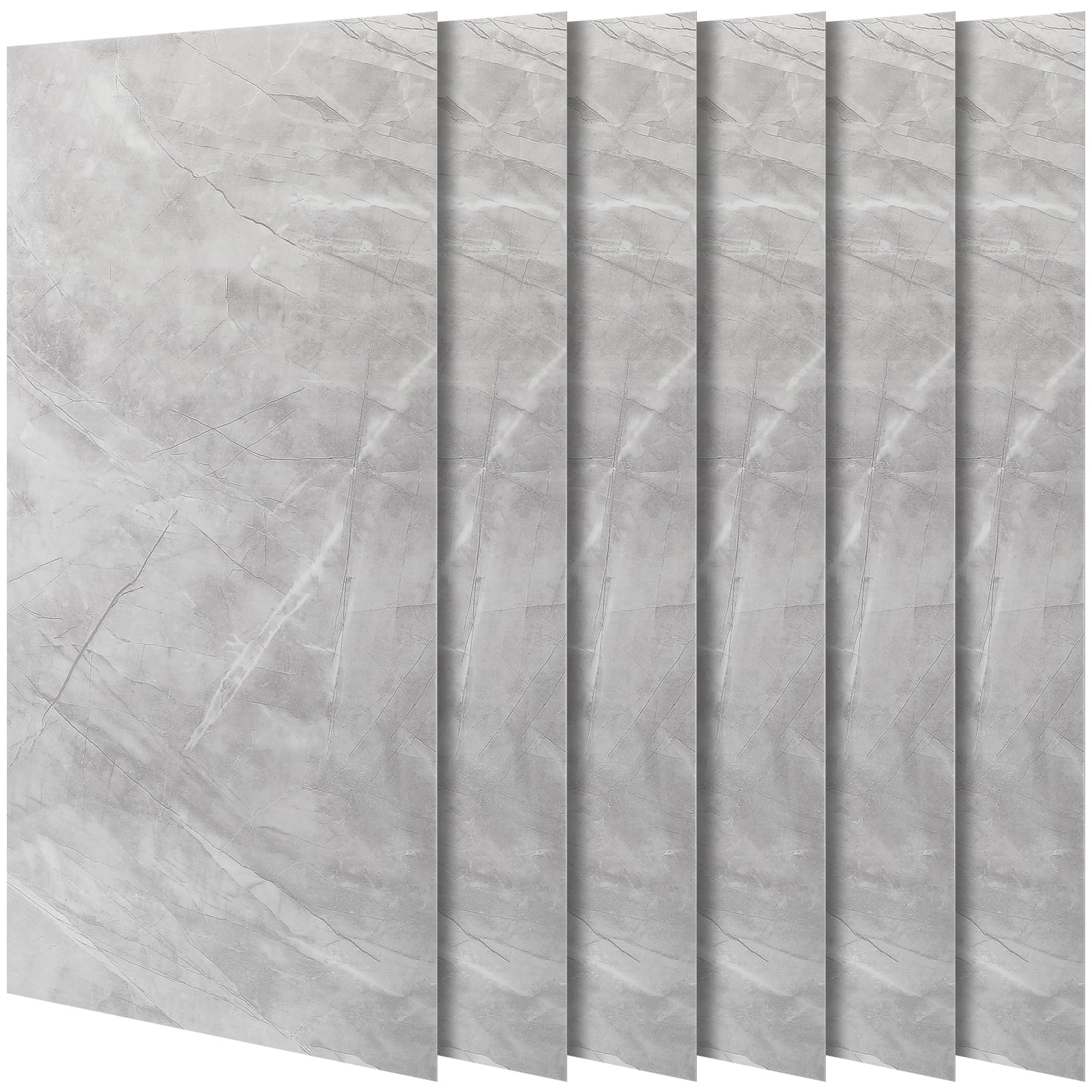 20pcs Marble Peel and Stick Waterproof Wall Panels Heat-Resistant Backsplash Tile 23.6"x11.8" PVC Foam Wall Sticker for Kitchen Living Rooms- -103