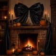 thumbnail image 5 of Giant Black Bow Halloween Decoration 94 Inch, Large Satin Ribbon Bow Drapery, Spooky Cute Porch Door Swag for Halloween Wreath Tree, Halloween Gift, 5 of 9