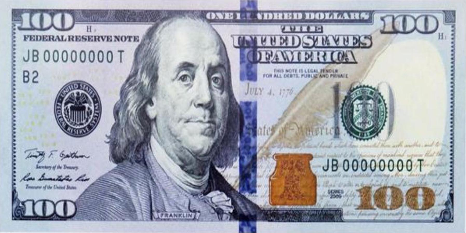 One Hundred Dollar Bill Photo License Plate Walmart