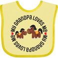 thumbnail image 3 of Inktastic Grandpa Loves Me Grandchild Horse Boys or Girls Baby Bib, 3 of 4