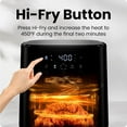 thumbnail image 5 of Chefman TurboFry Touch 6-Qt Easy-View Air Fryer w/ 4 Cooking Presets and 450°F Hi-Fry Button - Black, 5 of 9