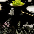 thumbnail image 3 of Spring Tablecloth 70×70 Inch Round, Black Wild Flower Daisy Washable Seasonal Table Cover for Party Picnic Dinner Decor, 3 of 6