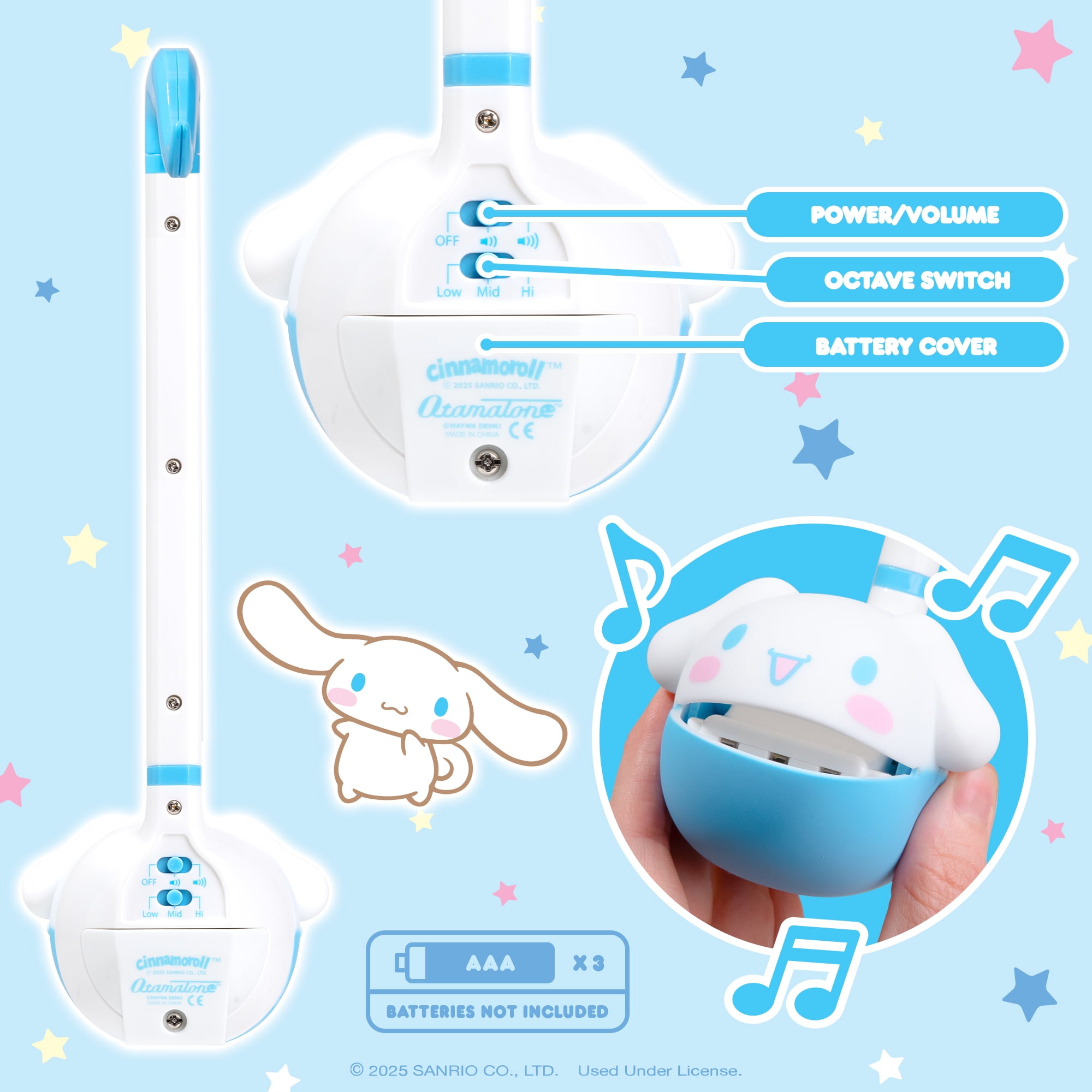 Otamatone Sanrio Cinnamoroll Electronic Portable Music Instrument/Synthesizer Toy from Japan by Maywa Denki (Officially Licensed Hello Kitty and Friends) [English Instructions]