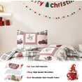 thumbnail image 4 of Green Essen Christmas Quilts Queen/Full Christmas Tree Bedspread Lightweight Snowlake Coverlet Festive Bedding Plaid Home Decor, 4 of 5