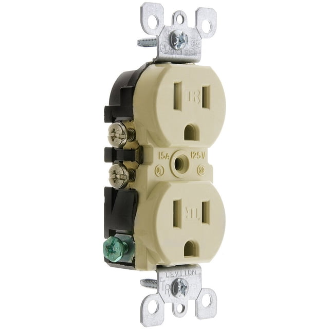 Enchufe eléctrico Leviton T5320-I 15A 125V resistente a manipulaciones