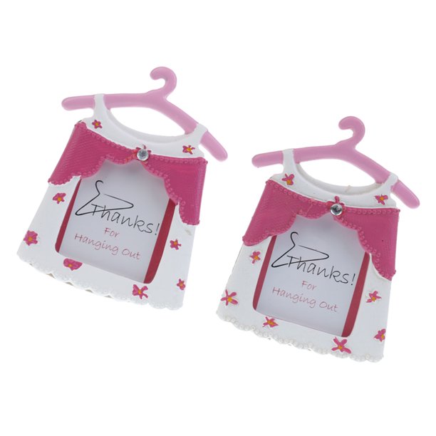 2pcs Bebé Ropa Percha Niños Niños De Cumpleaños 7x9 Cm Foto Marcos Rosado