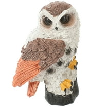 HEMOTON Realistic Owl Figurine with Exquisite Design for Home Decor Made of Resin Multi Color