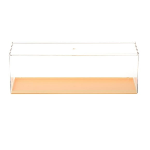Langgg Clear Storage Box Clear Display Case for Action Figurines Figure Green Small Model Yellow 30x7.8x10.5cm