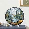thumbnail image 4 of Yayeee Wall Clock Battery Operated 9.5" Silent Quartz Non-Ticking for Living Room Decor, Camping Forest, 4 of 8