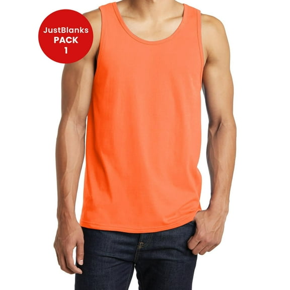 JustBlanks Young Mens The Concert Tank Slightly slimmer body 100 Soft Spun Cotton