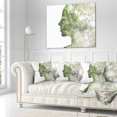 thumbnail image 2 of Designart Lady Combined With Green Tree - Portrait Throw Pillow - 16x16, 2 of 4