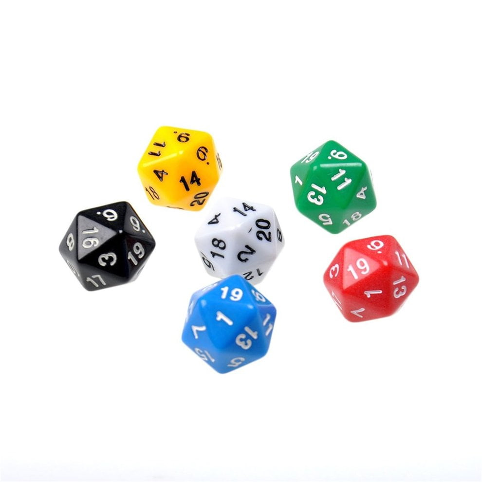 20/pack Multi Side Dice 20mm Polyhedral Die D20 for Family Table Game Accs 