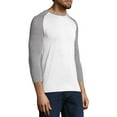 thumbnail image 5 of Hanes Men's and Big Men's Performance Baseball Tee, Up To Size 2XL, 5 of 5