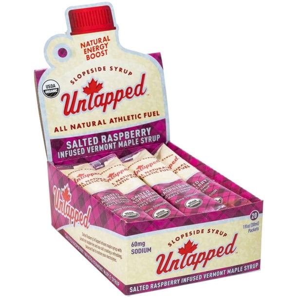 UnTapped Maple Syrup Salted Raspberry Infused Athletic Fuel Gel Packets