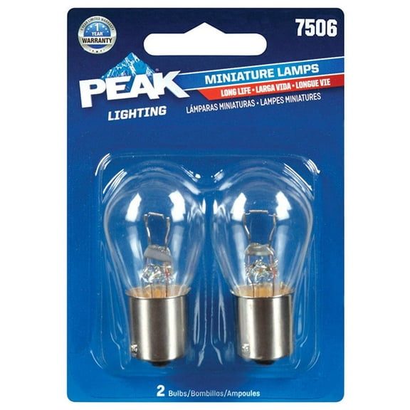 Peak Miniature 13.5 volt S8 Automotive Bulb 2 pk 7506