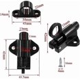 thumbnail image 3 of Door Latch 4 Pieces Door Latch Automatic Gate Lock Exterior Door Lock Window Latch Spring Latch Bolt Black Aluminum Door Latch With Screws, 3 of 5