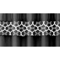 thumbnail image 4 of Gorgeous Home Linen 15-Piece Bathroom Set 2-Rugs/Mats, 1 -Fabric Shower Curtain, 12-Fabric Covered Rings Geometric Black, 4 of 5