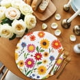 thumbnail image 2 of Round Placemats Colorful Sunflower 15 inch Set of 4 Table Mats for Dining Table Watercolor Spring Heat Resistant Non-Slip Kitchen & Home Decorative Place Mat Set, 2 of 8