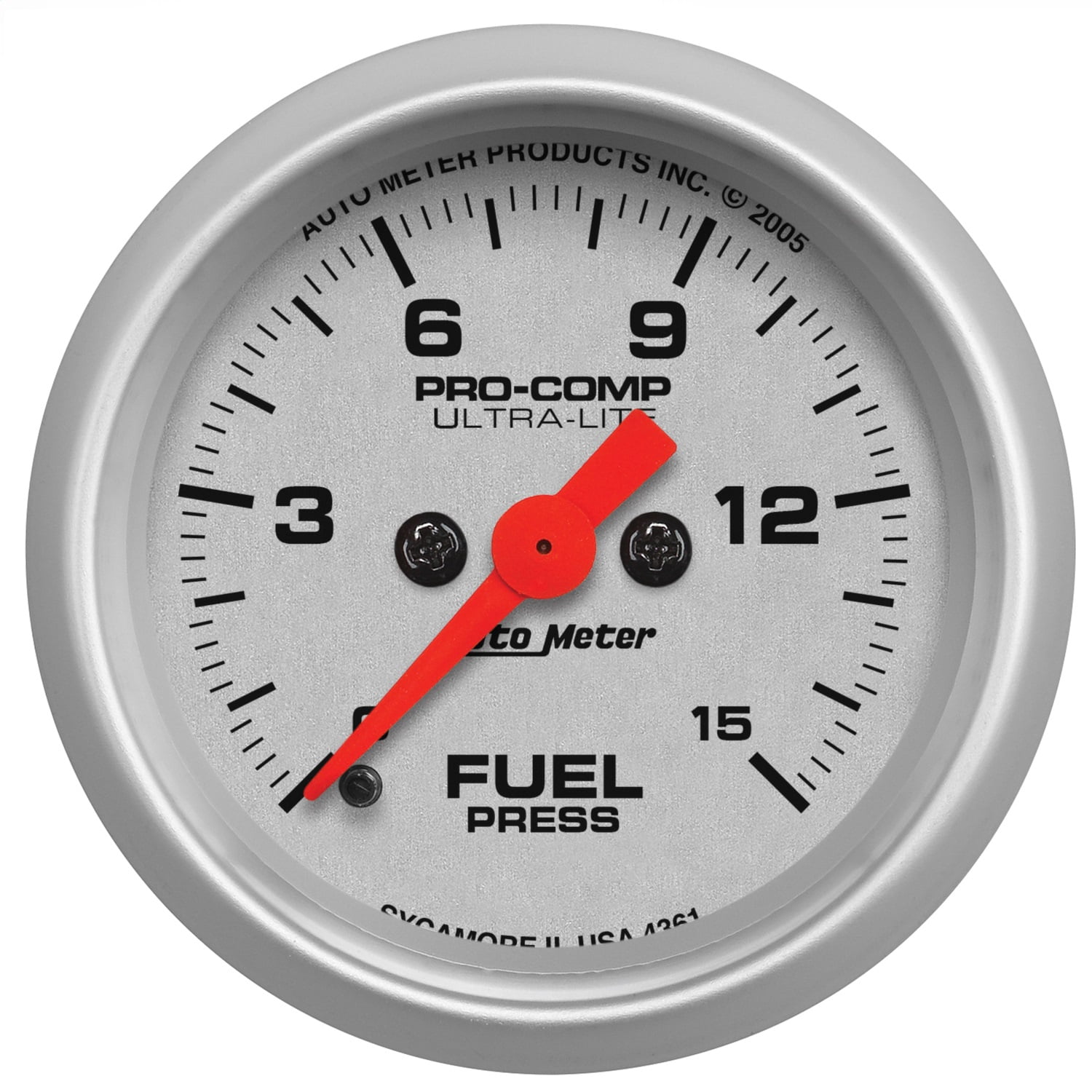 AutoMeter 4361 Ultra-Lite Electric Fuel Pressure Gauge - Walmart.com