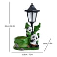 thumbnail image 3 of Aufmer Lampe Statue de Paysage en Résine Résistante aux Intempéries, Style Classique pour Pot de Fleurs, Alimentation Solaire Stable pour Décor de Cour Extérieure, Éclairage Nocturne, 3 of 9