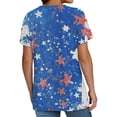 thumbnail image 4 of HEILAU 4th of July Shirts for Women Independence Day American Flag Graphic Tees Patriotic V Neck 2025 Button Short Sleeve Summer Shirt Summer Tops, 4 of 8