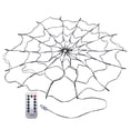 thumbnail image 1 of Decoración Luz Ambiental Halloween Spider Net Light Remote Black Spider Net Lamp Party Decor (USB naranja), 1 of 9