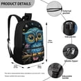 thumbnail image 5 of KUIFORTI Cartoon Owl Girls Backpack 10-12 Years Old Middle School Backpack For Boys Heavy Duty Large Kids School Bag with Front Pockets Zipper Bookbag 17 Inch, 5 of 6