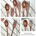 thumbnail image 6 of Wooden Cutlery Set | 3 Piece Travel Utensils | Spoon Fork Chopsticks | 8.5 Inch Eco-Friendly Natural Wood | Reusable Portable Flatware with Cloth Pouch | Comfortable Grip | Classic Minimalist Design, 6 of 8