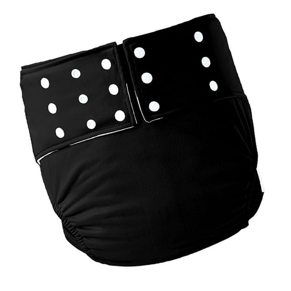 Adult Cloth Diaper Adjustable Nappy Bariatric Disability Men Women Incontinence Black
