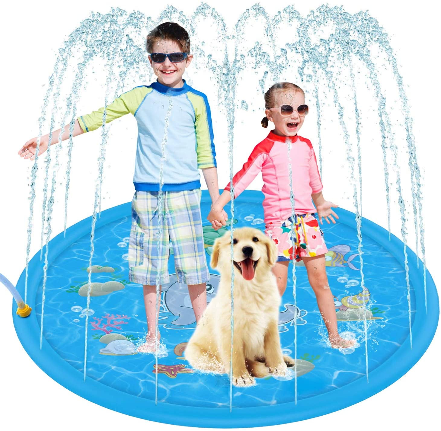 Tobeape Upgraded Sprinkler Splash Pad for Kids, Inflatable Outdoor