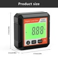 thumbnail image 2 of TFixol Digital Angle Finder with Magnetic Base, Backlit LCD Display, and 4x90° Measurement Range - Portable Inclinometer, Protractor, and Level Tool in Red and White, 2 of 7
