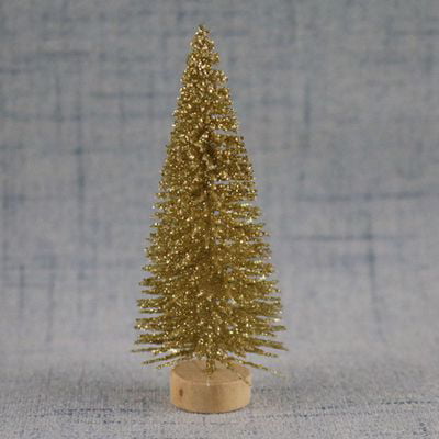 KABOER Decorative Small Christmas Tree Sisal Snow Tower Pine Blue Green Gold Silver Red Mini Christmas Tree