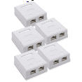 thumbnail image 1 of 10X RJ45 Network Socket - Shielded Mounted Double Wall Socket with CAT6A Ethernet LAN Cable Port, 1 of 4