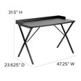 thumbnail image 2 of Black Computer Desk, 2 of 8