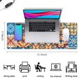 thumbnail image 5 of Long Mouse Pads for Desk,Multicolor Ethnic Geometric Patchwork Desk Mats on Top Of Desks, Desk Mouse Pad Extra Large with 3mm Non-Slip Base and Stitched Edge for Gaming,Work,Home 31.5"x11.8", 5 of 5