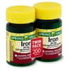 Spring Valley Iron General Wellness Dietary Supplement Tablets Twin Pack, 65 mg, 200 Count