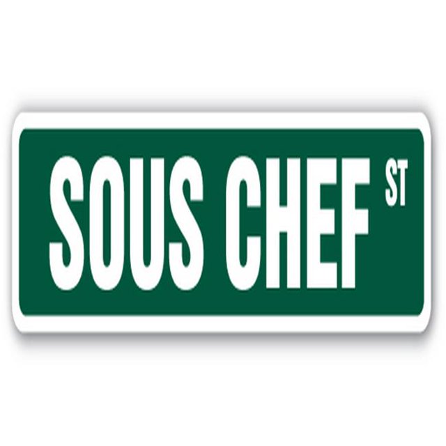 SignMission SS-Sous Chef 18 Po. Panneau de Rue Sous Chef - Assistant de Cuisine Restaurant Cuisinier Culinaire