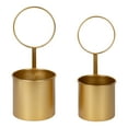 thumbnail image 3 of Kate and Laurel Kellet Modern Wall Planter, Set of 2, Gold, Geometric Indoor Hanging Planters, 3 of 8