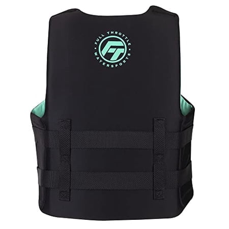Full Throttle Adult Rapid Dry Neoprene Life Jacket, L/XL, Aqua