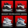 thumbnail image 7 of Mens Elevator Sneakers Invisible Height Increasing Elevator Shoes cloud runners 2.4" boost Taller Lightweight Breathable Mesh Upper Hidden Heel Trainers Lace-up Sports Shoes Blue 41, 7 of 7