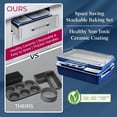 thumbnail image 7 of Bakken 6-Cup Cake and Muffin Pan, Aluminized Steel with Ceramic Non-Stick Coating, Non-Toxic, Heavy-Duty Bakeware, Even Heat Distribution, 10.8 x 8.8 Inches - Marble, 7 of 7
