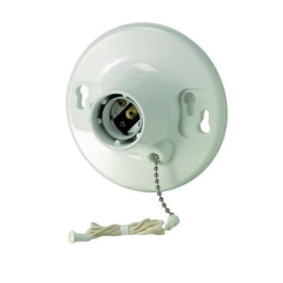 Lampholder Pullchn Plstc Wh R50-08827-CW4