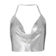 thumbnail image 5 of Fiudx Camisas de Mujer Blusa Cómoda Informal Sólida con Cuello En V y Lentejuelas, Sexy, Corta, a La Moda para Mujer, 5 of 5